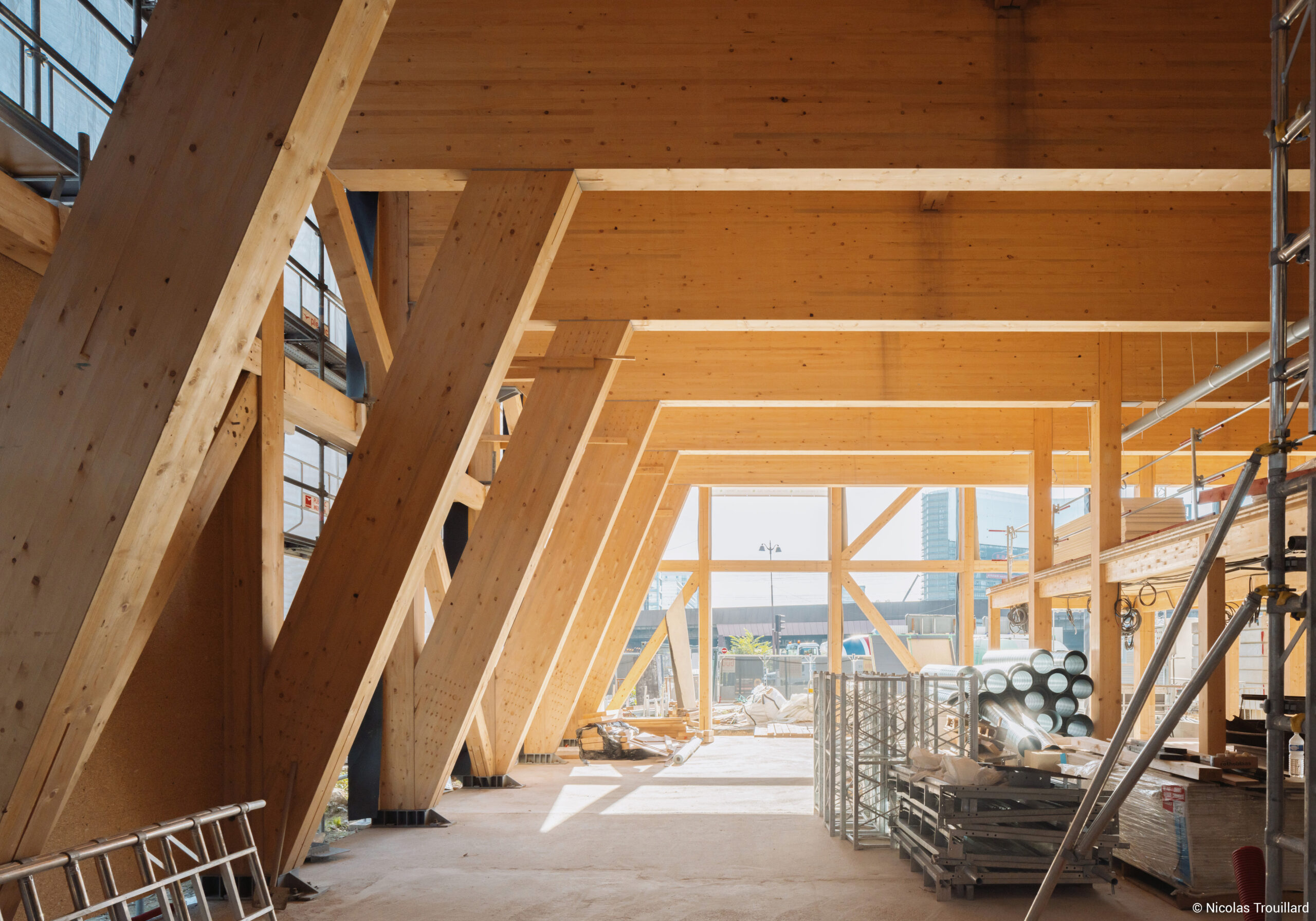 Résidence de logements en structure bois associant bois lamellé collé et CLT
