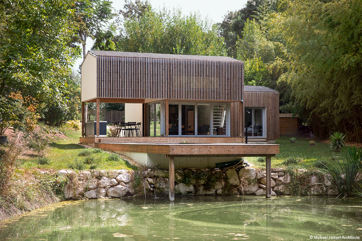 extension de maison en bois lamellé