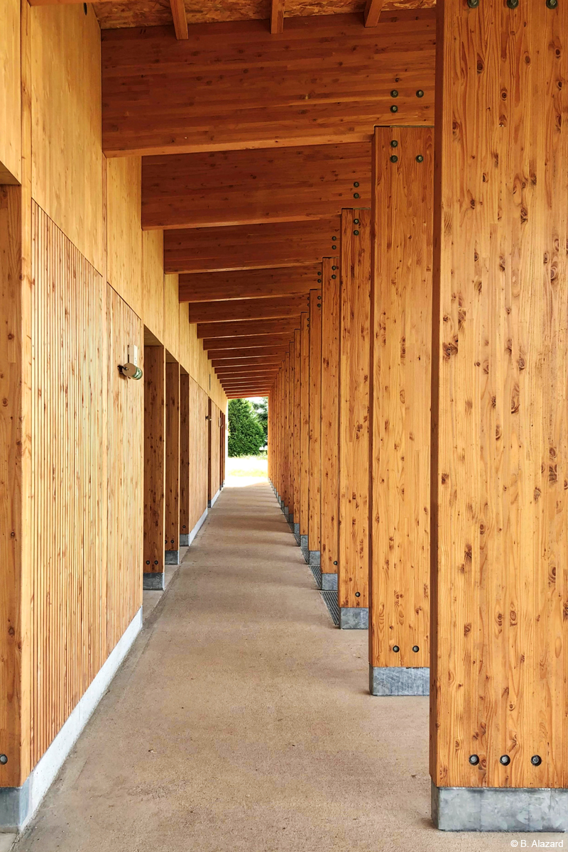 tribune de stade en bois lamellé collé construction bois charpente bois