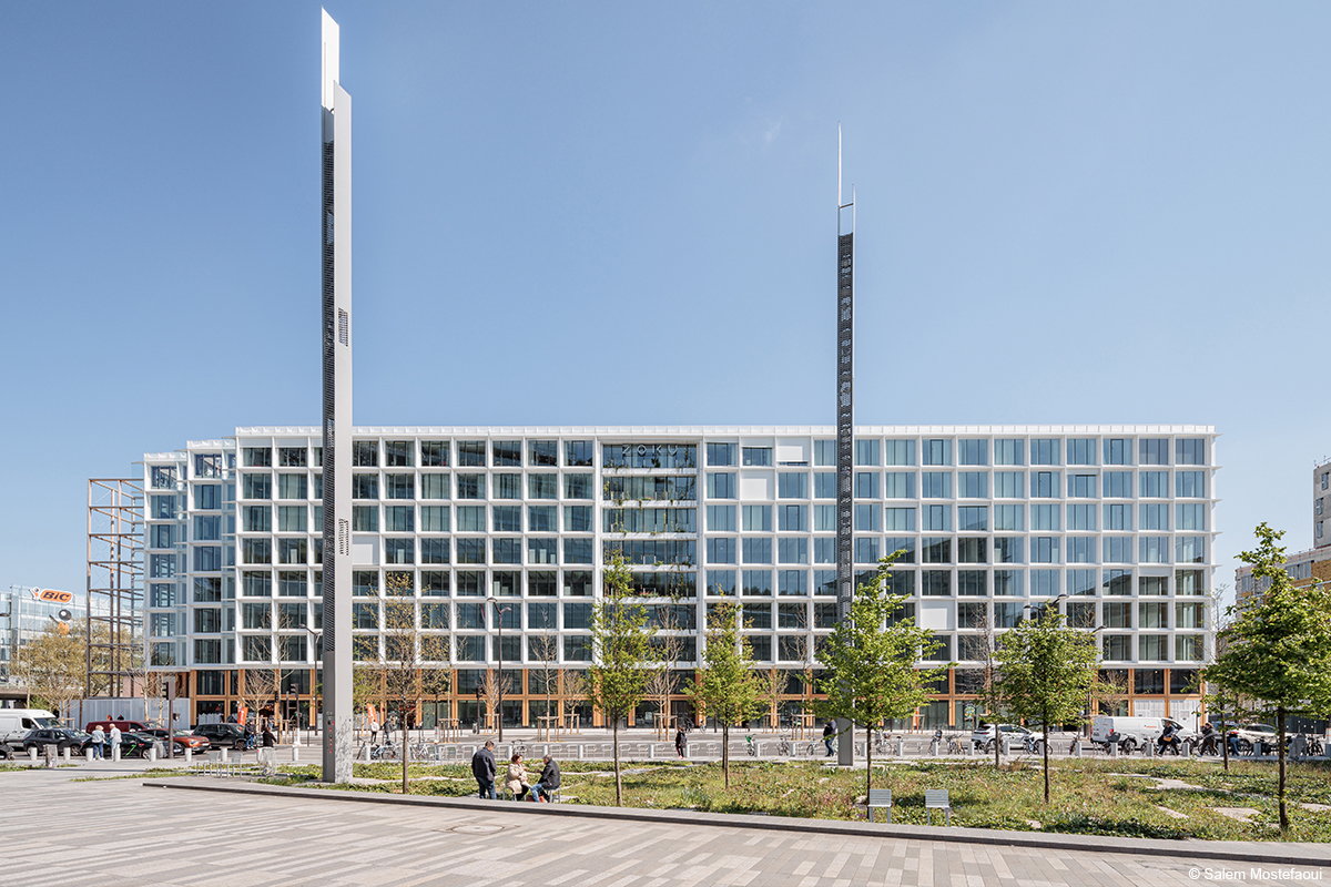Bâtiment en bois lamellé et CLT Paris Stream Building Commerces Hôtel Bureaux Espaces de coworking