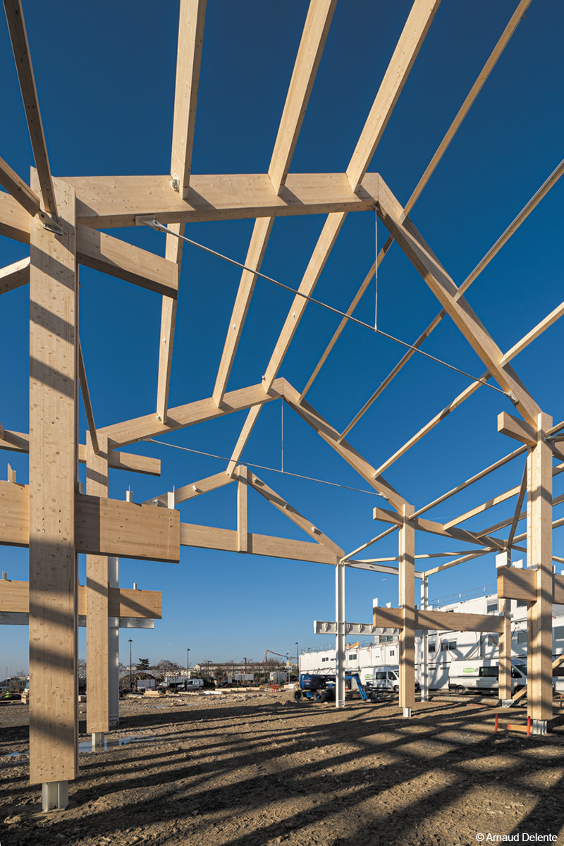 campus industreet urban valley construction bois bois lamellé structure bois charpente en bois lamellé